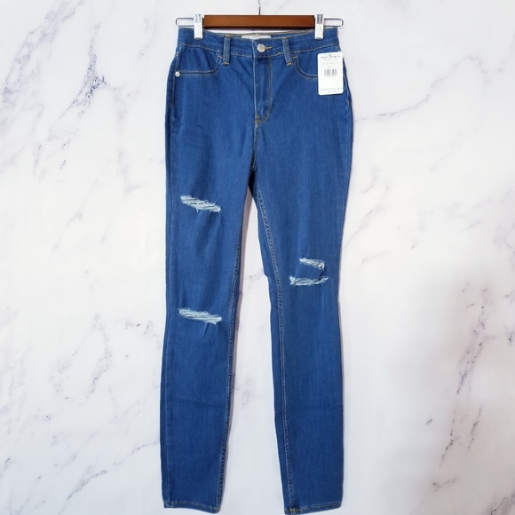 FREE PEOPLE High-Rise Skinny Distressed Jeans - Picture 3 of 13